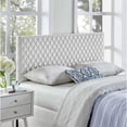thumbnail image 2 of Pemberly Row Performance Velvet Tufted Twin Headboard in Light Gray, 2 of 9