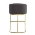 thumbnail image 5 of Manhattan Comfort Louvre 30" Faux Leather Barstool in Gray/Gold, 5 of 5