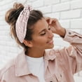 thumbnail image 3 of Unique Bargains Hair Headband Faux Pearl Knotted Headband for Women Girl Pink 6.69"x4.72"x1.38" Wide Headband, 3 of 7