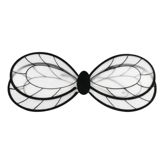 TiaoBug Adult Women Bee Wings Fancy Dress Up Party Accessories Stage Show Birthday Photo Props Black One Size