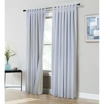 Thermaplus Ventura Blackout Window Treatment Tab Top Curtain Panel for Bedroom Livingroom 52" x 95" White
