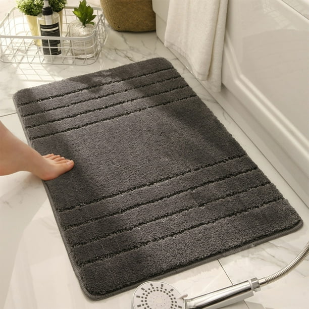 Alfombras de baño, tapete de baño, alfombras de baño, alfombras de baño de microfibra suaves y absorbentes, alfombra de ducha antideslizante, lavable a máquina, alfombrillas de baño para suelo de baño