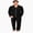 Black, variant on Aideaone 2 Piece Men's Pajamas Set Button Down Sleepwear Long Sleeve Pjs Set Soft Loungewear with Pockets Size M-XXL