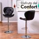 thumbnail image 3 of Set De 2 Bancos De Cocina Mostrador Barra Silla Taburete Comedor Respaldo Alto Altura Regulable y Función Giratoria 360°, 3 of 7