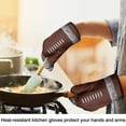 thumbnail image 4 of Cute Oven Mitts,Brown Silver Football Pattern Oven Mitt 2-Pack Set,Kitchen Gloves for Oven,Heat Resistant Oven Mitts 7.7"x12", 4 of 7