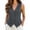 Grey, variant on Womens Vest Top - Cotton Linen Shirts Summer 2026 Button Down Tank Tops Business Casual Boho Sleeveless Blouses
