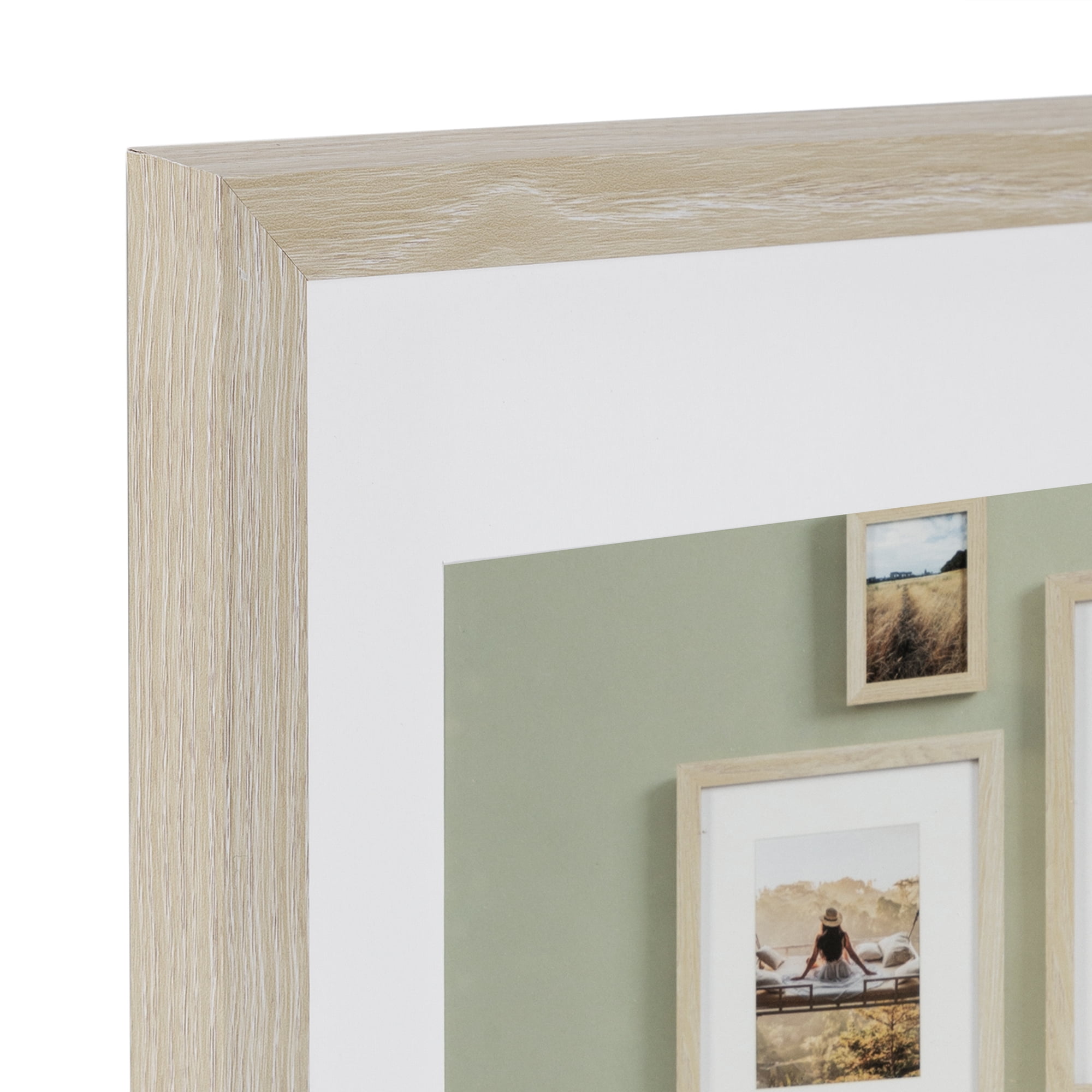 Cadre photo galerie naturel DesignOvation 35,6 cm x 45,7 cm avec passe-partout de 27,9 cm x 35,6 cm