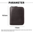 thumbnail image 2 of Titular de la tarjeta de crédito Estuche pequeño de cuero para tarjetas para mujeres o hombres Cartera de acordeón con cremallera, 2 of 5