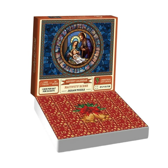 Rongfmy Advent Calendar 2023 Christmas Jigsaw Puzzles Xmas Gifts 1000 Pieces Puzzles
