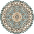 thumbnail image 2 of Unique Loom Outdoor Traditional Collection Area Rug - Wisdom (6' 1" Round Blue/Ivory), 2 of 9