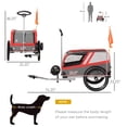 thumbnail image 2 of Aosom 2-Wheeled 2-in-1 Dog Stroller with Safety Leash, Orange, 2 of 11