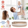 thumbnail image 6 of Cotton Baby Changing Basket with Diaper Changing Foam Pad & Storage Woven Bin,Boho Style Baby Shower Gift Stuff, Beige Brown, 6 of 6