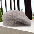 thumbnail image 3 of Soft Knit Solid Color Beanie, Plush Metal Labeling Brimless Beanie Cap for Women, Stretchy Knitted Painter Hat, 3 of 8