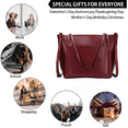 thumbnail image 2 of Women Leather Handbag Shoulder Crossbody Bag Tote Satchel Handbag for Christmas Gifts, 2 of 15