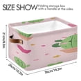 thumbnail image 4 of Happy Cactus Hearts Valentine Square Storage Bins with Handles Collapsible Containing Box 2 Packs, 4 of 9