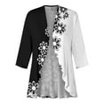 thumbnail image 4 of JULMCOMO White Cardigan for Women 3/4 Sleeve Summer Sweaters for Women Lightweight Open Front Shrug Cardigan Floral Print Dressy Casual Cute Duster Cardigans, 4 of 7