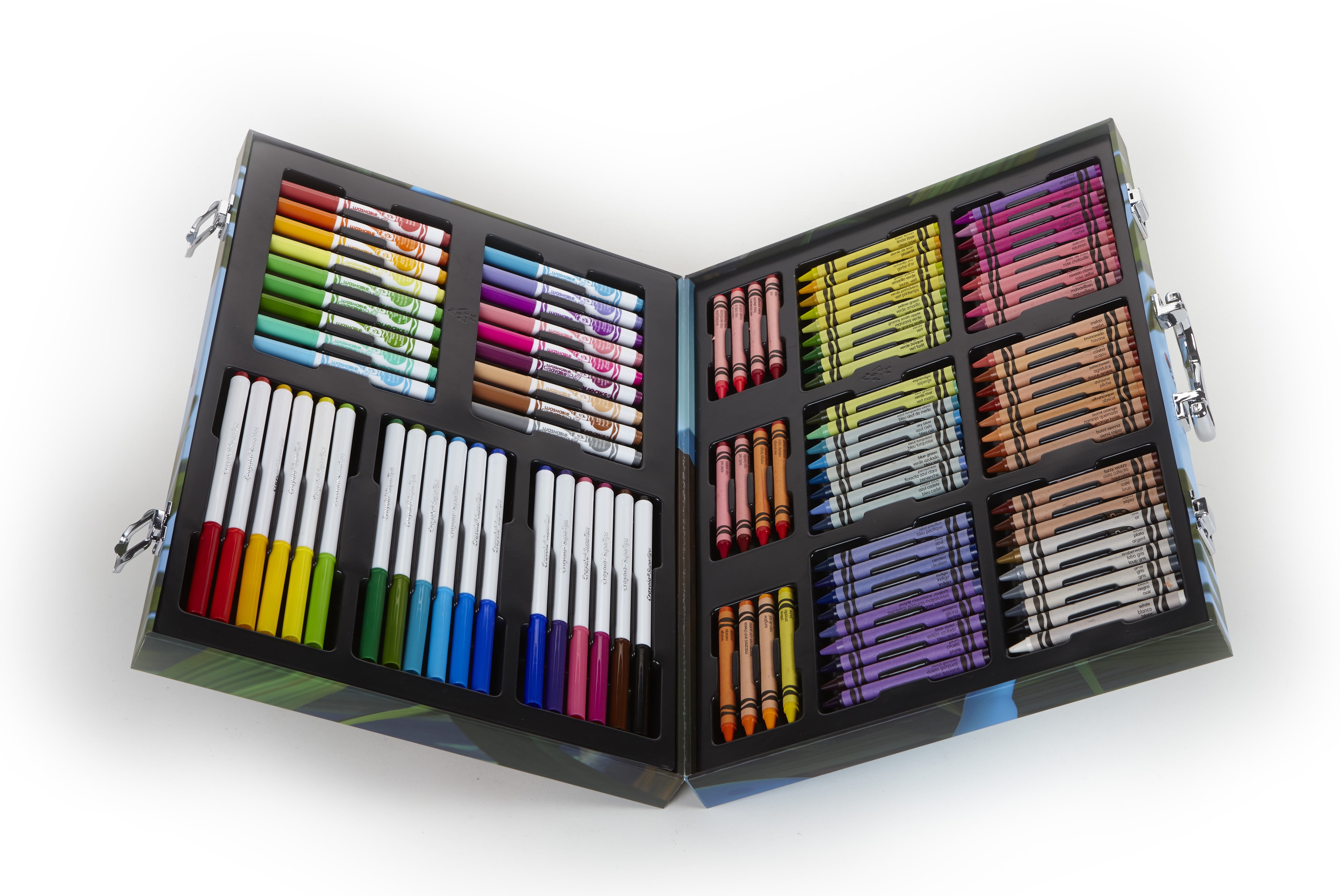 Crayola Assorted Zigzag Inspiration Art Case, 140 Piece, Art Set for Kids