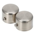 thumbnail image 1 of HAMPPLIES 2 PCS Finials For Curtain Poles Decorative Cap Silver Alloy For Hotels, 1 of 8