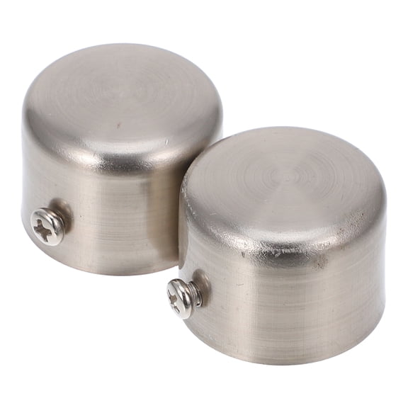 2 PCS Curtain Rod Decorative Heads for 28mm Diameter Silver Easy to Install and Remove