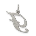 thumbnail image 4 of Sterling Silver Fancy Script Letter F Initial Charm Pendant, 4 of 4