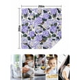 thumbnail image 4 of Purple Spring Floral Cloth Napkins Set of 4 Reusable Dinner Napkins, Watercolor Flowers Pastoral Cocktail Napkin Washable Table Napkins for Wedding/Holiday Party/Baby Shower 20"x20", 4 of 7