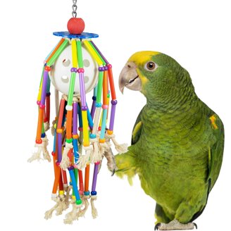Super Bird Creations Finger Trap Pagoda Bird Toy - Small/Medium Size For Parakeets, Cockatiels, Conures