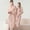 Pink, variant on FAHXNVB Mens Robe Winter Warm Long Fleece Bathrobe Solid Color Plush Soft Bath Robe with Adjustable Waist Belt and 2 Pockets