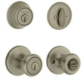 thumbnail image 2 of Kwikset 690T-5S Combo Keyed Entry Tylo Knob with Single Cylinder Deadbolt SmartKey with RCAL Latch and RCS Strike Antique Brass Finish, 2 of 4