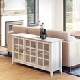 thumbnail image 3 of Simpli Home Acadian 62 inch Wide Solid Wood Transitional Wide Storage Cabinet in White, 3 of 12