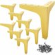 thumbnail image 1 of Juego de 8 patas de sofá doradas de 10 cm, pata de mueble dorada que soporta hasta 600 kg, pata de sofá de metal dorada con 40 tornillos, pata de mueble dorada de 10 cm para sofá, mueble de TV, armari, 1 of 5