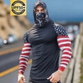 thumbnail image 4 of BRGZLK UPF 50+ Long Sleeve Shirt for Mens 2026 Summer Fashuion Print Long Sleeve Lightweight Breathable Sun Protection Shirts with Face Mask for Fishing Hiking C 3XL, 4 of 6