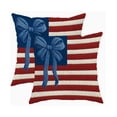 thumbnail image 2 of Fuebueo 18x18 Patriotic Pillow Covers, 2 Pack American Flag 4th of July Decorations, Cushion Cases for Sofa Couch Bedroom Living Room Decor,, 2 of 6