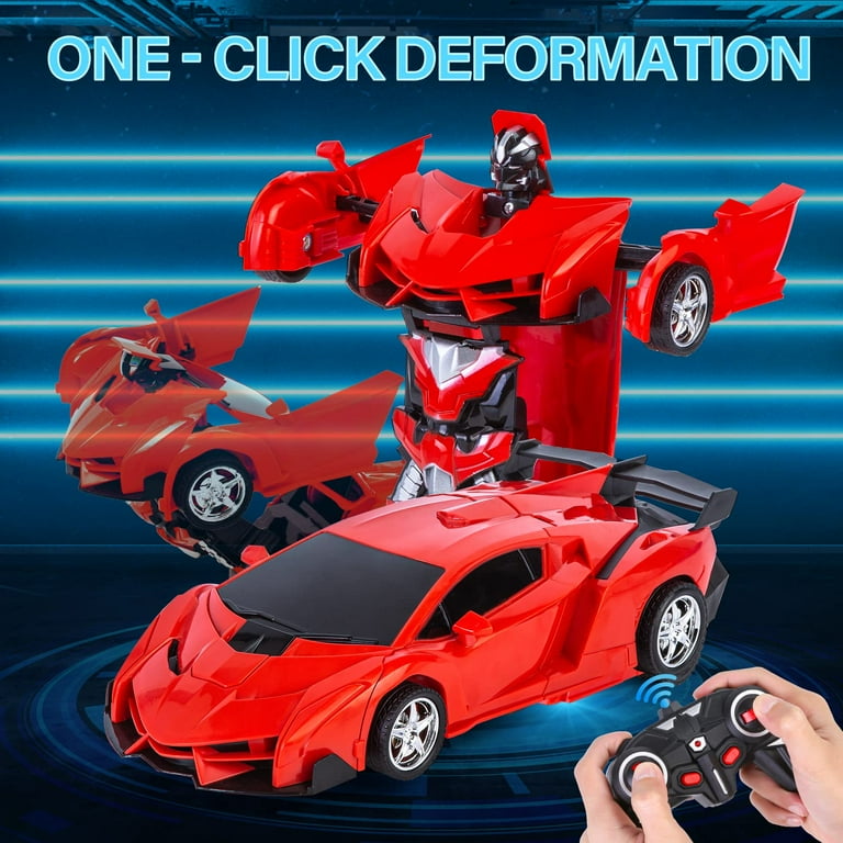 Zacro 1:18 Scale 2.4Ghz Operated RC Car Transformer Toy, One