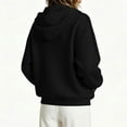 thumbnail image 5 of vdgthytj Sweatshirts for Women Full Zip Long Sleeve Drop Shoulder Side Striped Hooded Jackets Fall Winter Athleisure Outerwear with Pockets(Small,Black), 5 of 7