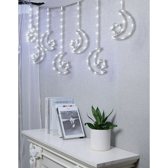 9-Foot Cool White LED Moon Curtain Lights, by EZ-Illuminations, LED Curtain Lights