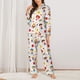 thumbnail image 2 of Balery Childrens Party Conjunto de Pijama con Estampado para Mujer, Conjunto de Dos Piezas con Manga Larga, Ropa de Dormir Suave con Bolsillos, Pijamas Cómodos-Medium, 2 of 7
