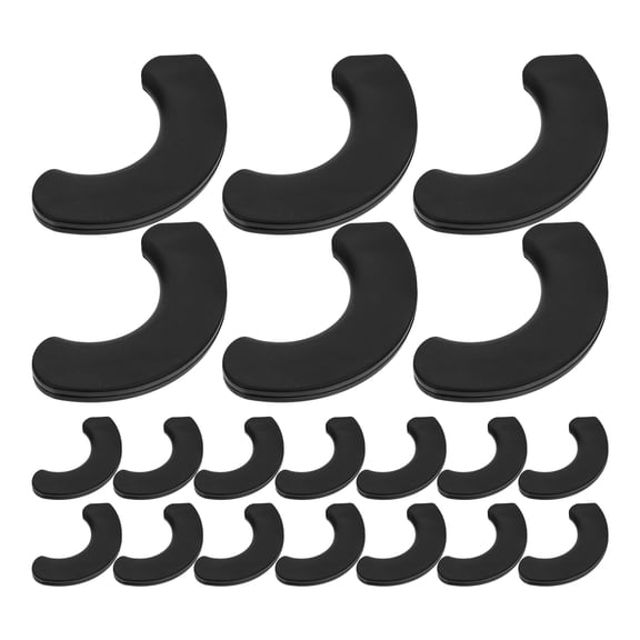 SOPOTUTU 20pcs Black Rubber Fitness Pads Barbell Mats Shock Absorbing Gym Accessories