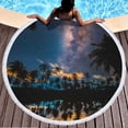 thumbnail image 4 of JingChun Round Printed Beach Towel Microfiber Shawl Beach Towel Beach Mat, Beach Towels Oversized Sand Free Quick Dry Hippie Boho Circle Bath Towel Absorbent Bohemian Beach, 4 of 6