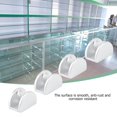 thumbnail image 1 of Paquete de 4 Soporte de estante para clip de fijación de clip de vidrio medio redondo Abrazadera Soporte para ventana Muebles de esquina Hardware de aluminio(S) Suministro Para el Hogar Octpeak NO, 1 of 7