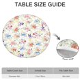 thumbnail image 6 of Pioneer Flower Floral Print Pattern Round Fitted Tablecloth with Elastic Edge,Dining Table Cover Waterproof,Outdoor Round Tablecloth for Camping,Dining,Indoor and Outdoor, 6 of 7
