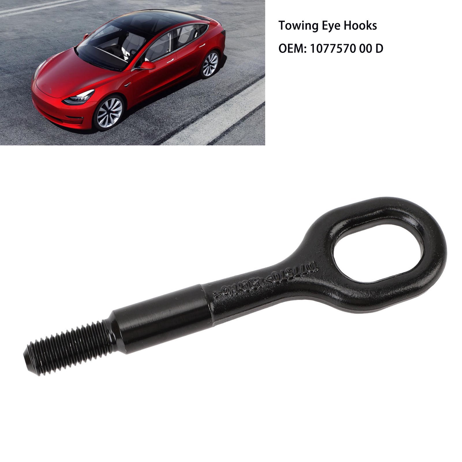 1077570 00 D, Internal Solid Easy Install Car Tow Hooks Front Bumper Trailer Ring For  Y X S 2017-2023