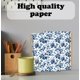thumbnail image 4 of Cuaderno espiral Elpwk Retro con estampado floral azul y blanco, 14 x 21 cm, 4 of 6