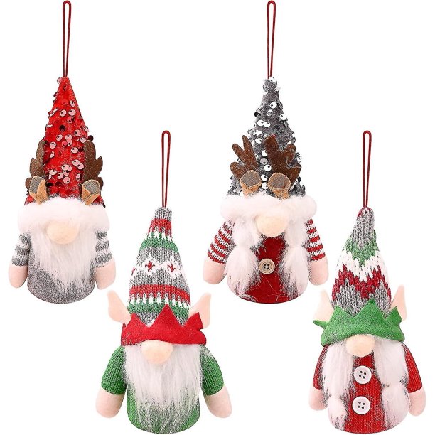 Luces de decoración navideña, muñeco resplandeciente de elfo de peluche, gnomo de muñeco de Papá Noel, adornos colgantes para árboles de Navidad, regalos para decoración de fiestas