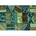 thumbnail image 1 of Ahgly Company Indoor Rectangle Patchwork Turquoise Blue Transitional Area Rugs, 5' x 7', 1 of 4