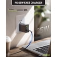 thumbnail image 3 of Cargador Omnibar USB C PD3.0 PPS de 65 W con 3 puertos para MacBook, color negro, 3 of 9