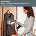 thumbnail image 5 of Rowenta X-Cel Easy Steam Handheld Steamer for Clothes, Garment Steamer, 1400 Watts, 5 oz Removable Tank, Portable, 15 Second Heat Up, Blue, DR7130, 5 of 8