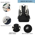 thumbnail image 4 of FORMRS Unisex School Backpack 17" Student Travel Bag with Laptop Compartment, Black Cat Plants, 4 of 7