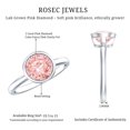 thumbnail image 6 of Rosec Jewels IGI Certified Lab Grown Pink Diamond Engagement Ring 2 Carat - VS1 Clarity, 10K White Gold, US 8.00, 6 of 9