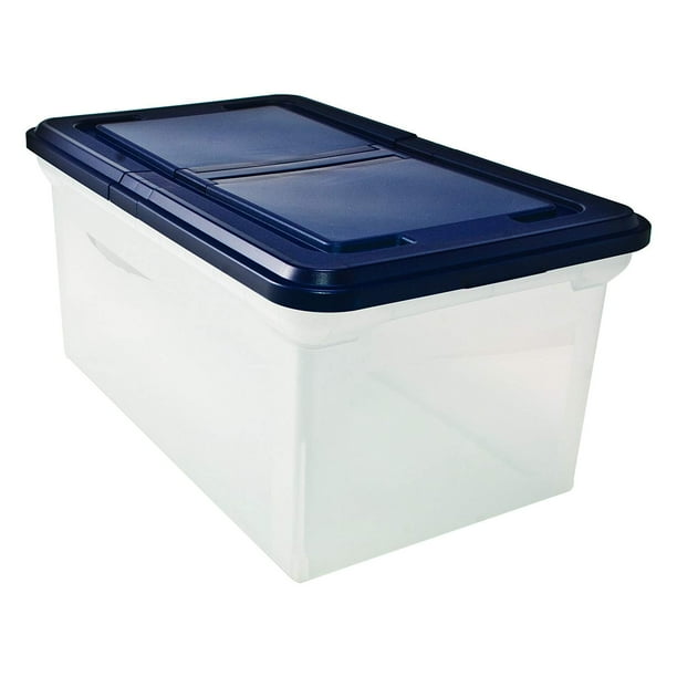 clear tote with hinged lid
