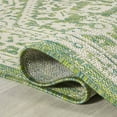 thumbnail image 4 of JONATHAN Y SANTA MONICA 2 x 10 Runner Rug, Sinjuri Medallion Textured Weave - Cream/Green, SMB101H-210, 4 of 8
